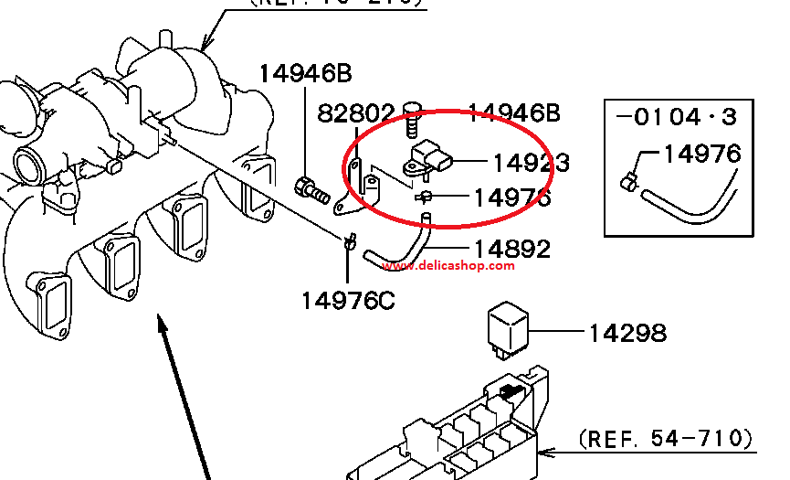 Delica L400 Diesel boost sensor Genuine Mitsubish Part