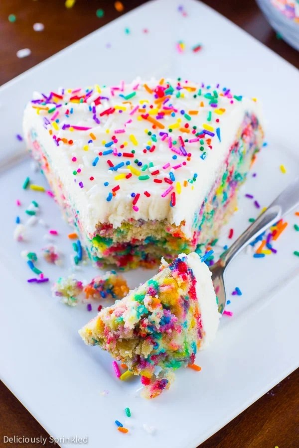 Homemade Funfetti Cake Deliciously Sprinkled