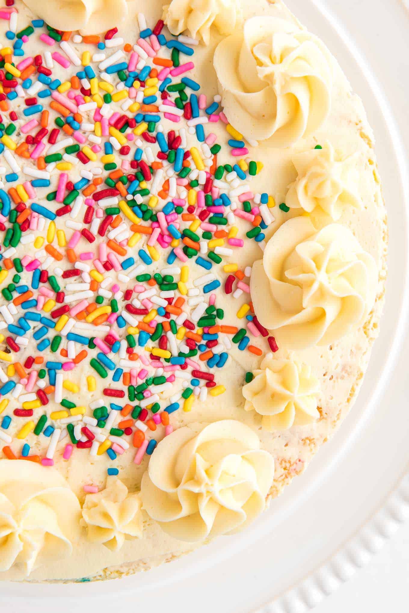 Funfetti Cake (Box Mix But Better!) Deliciously Sprinkled