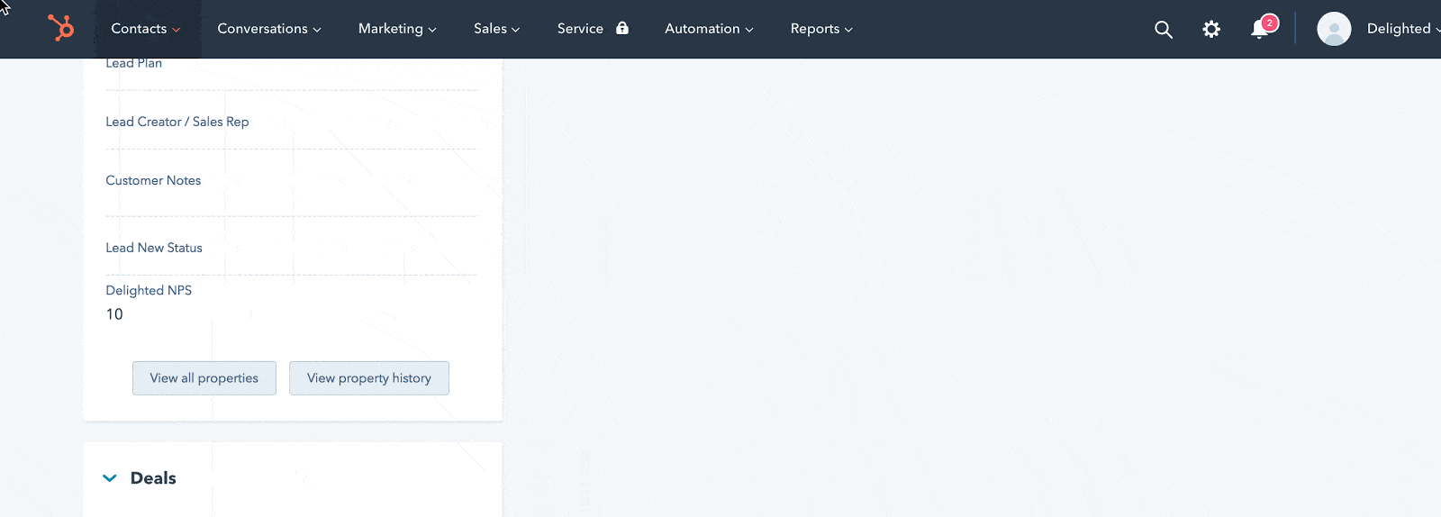 Get HubSpot NPS survey feedback with Delighted
