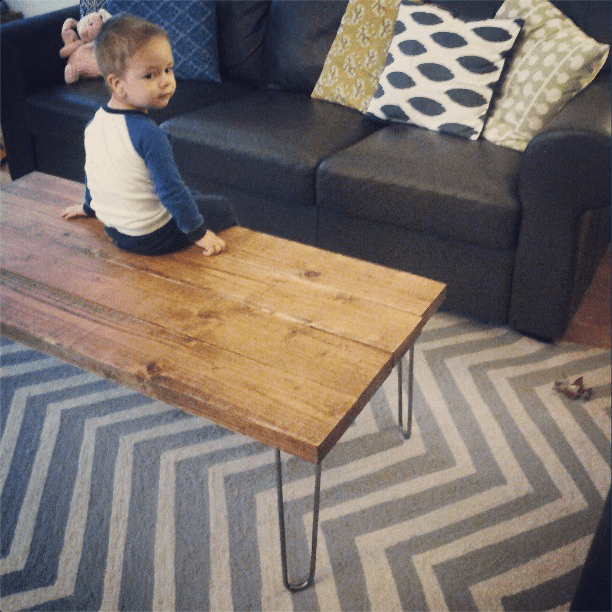 delighted to be » DIY Hairpin Legs Coffee Table
