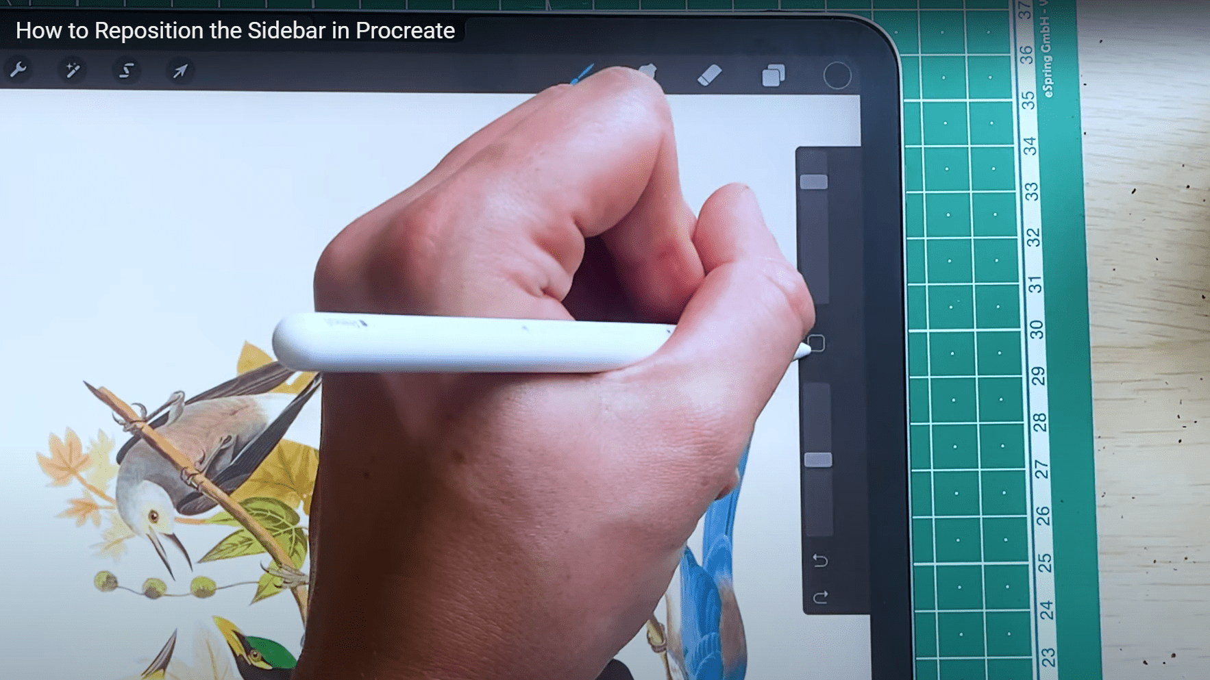 How to Reposition the Sidebar in Procreate For Ease of Work