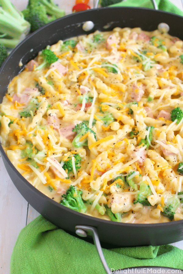 Ham Cheese & Broccoli Pasta Skillet Delightful E Made