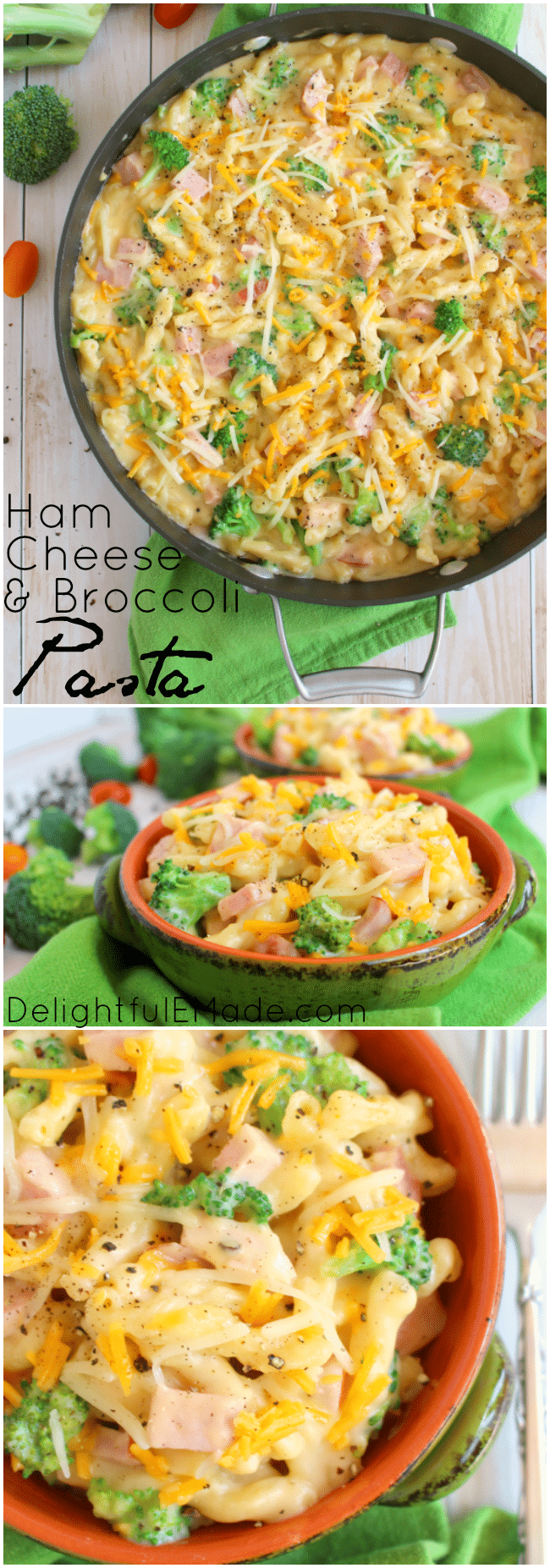 Ham Cheese & Broccoli Pasta Skillet Delightful E Made