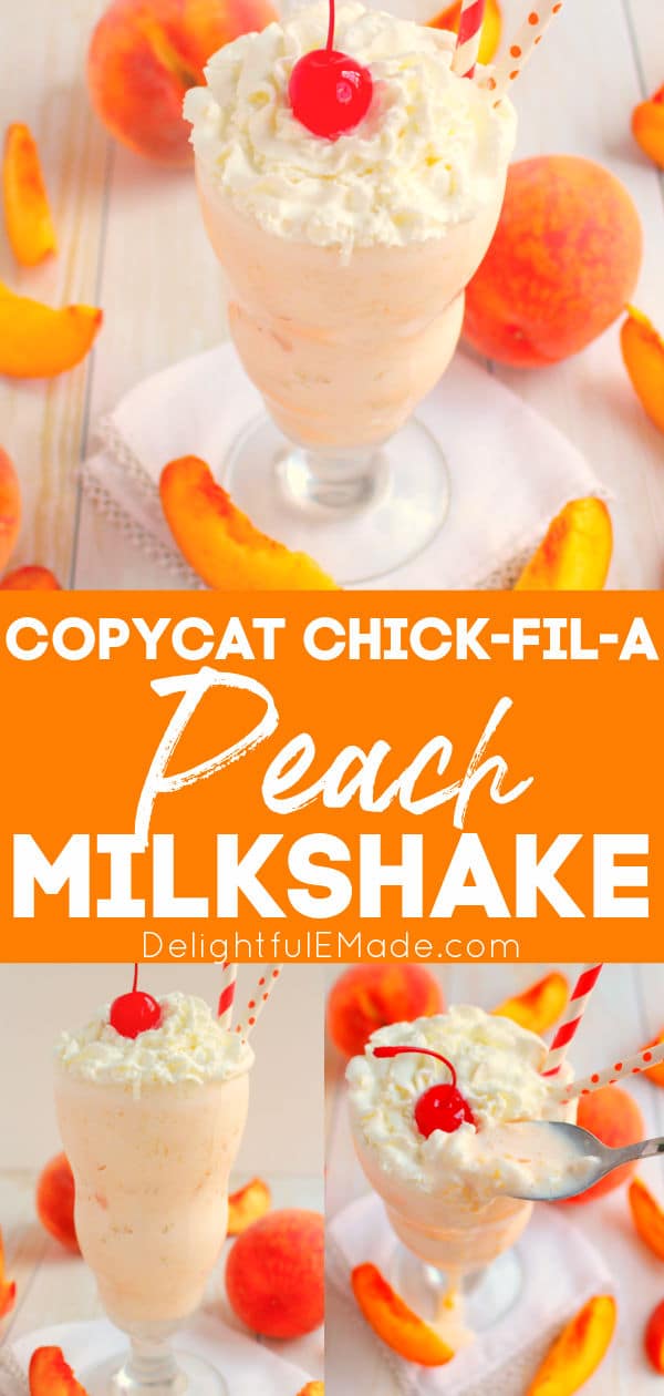 Copycat ChickfilA Peach Milkshake Delightful E Made
