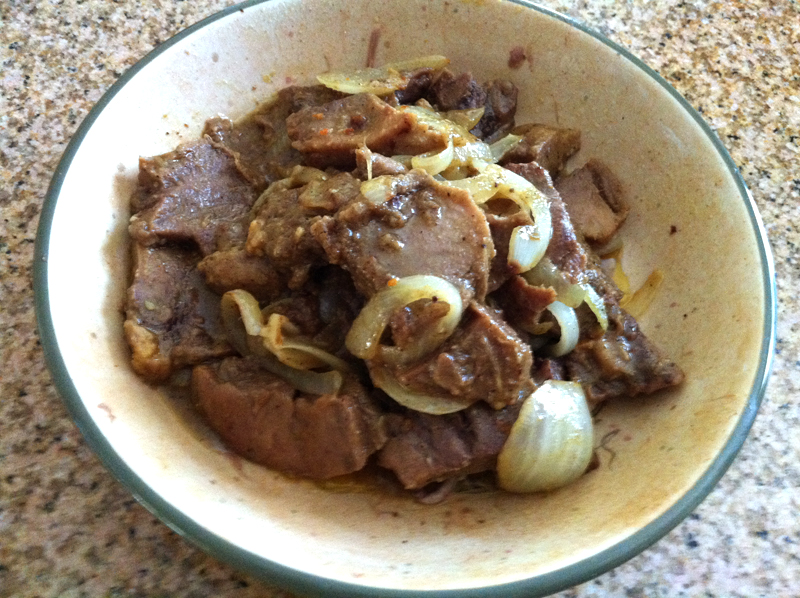 Braised Beef Tongue in Coconut Cream and Spices Delightful Taste Buds