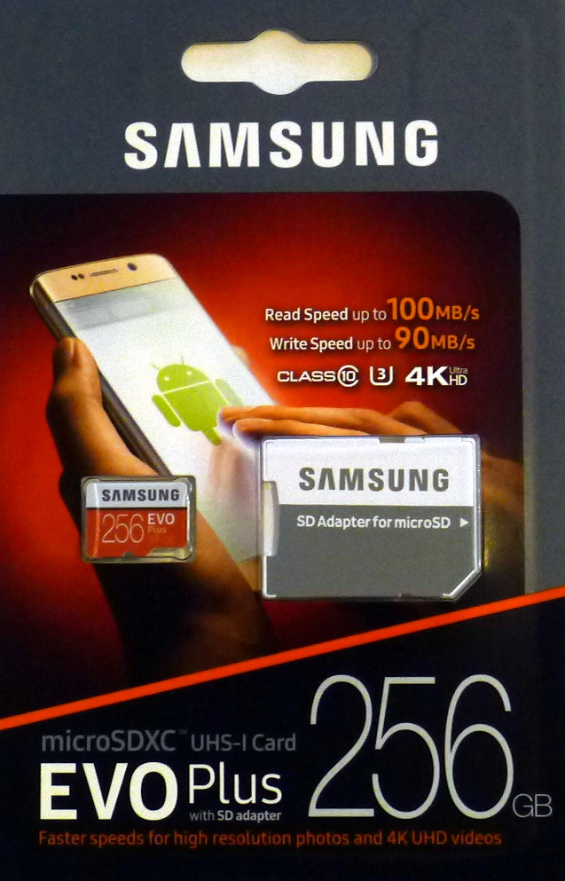 Samsung EVO Plus 256GB MicroSD and Linux Delightly Linux
