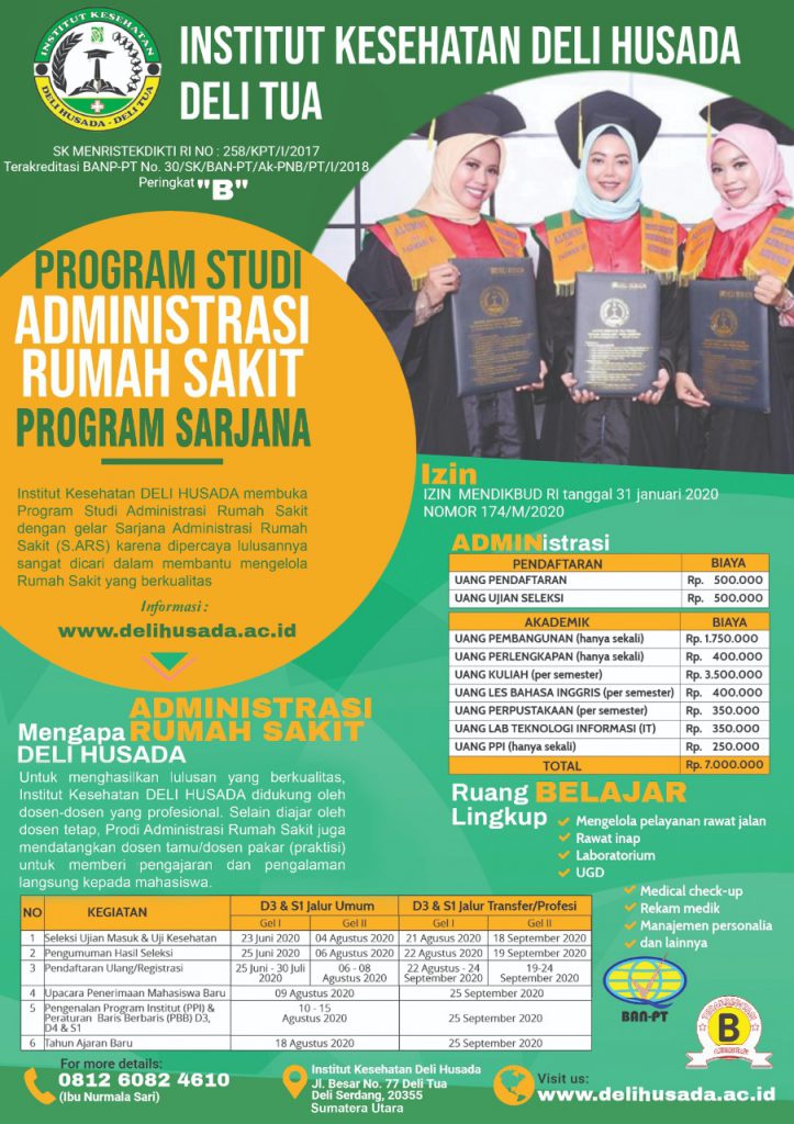 Jurusan Yang akan Banyak di Butuhkan-Sarjana Administrasi Rumah Sakit  (Perumah Sakitan) – INSTITUT KESEHATAN DELI HUSADA