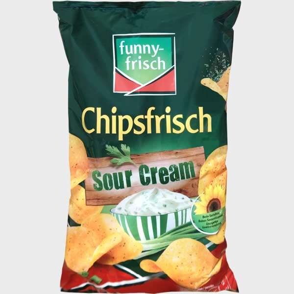 FunnyFrisch Chipsfrisch Sour Cream 150g German Foods