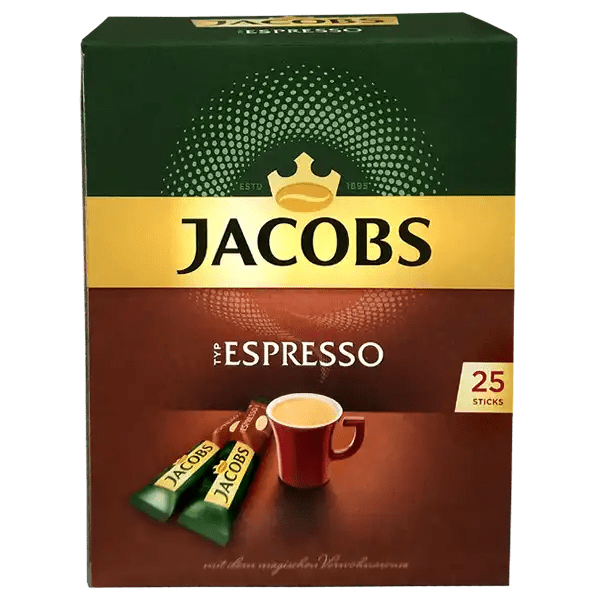 Jacobs Typ Espresso Instant Coffee 25 Sticks German Foods