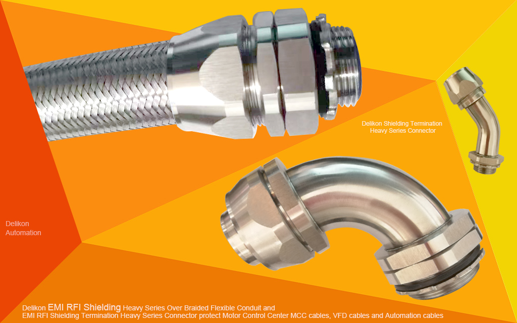 Delikon EMI RFI Shielding Heavy Series Over Braided Flexible Conduit