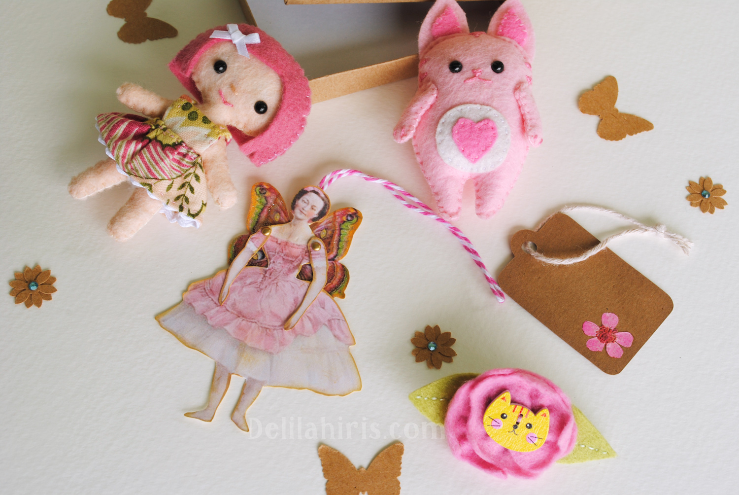 DelilahIris Handmade Mini Dolls and Felt Stuffed Animals Delilah Iris