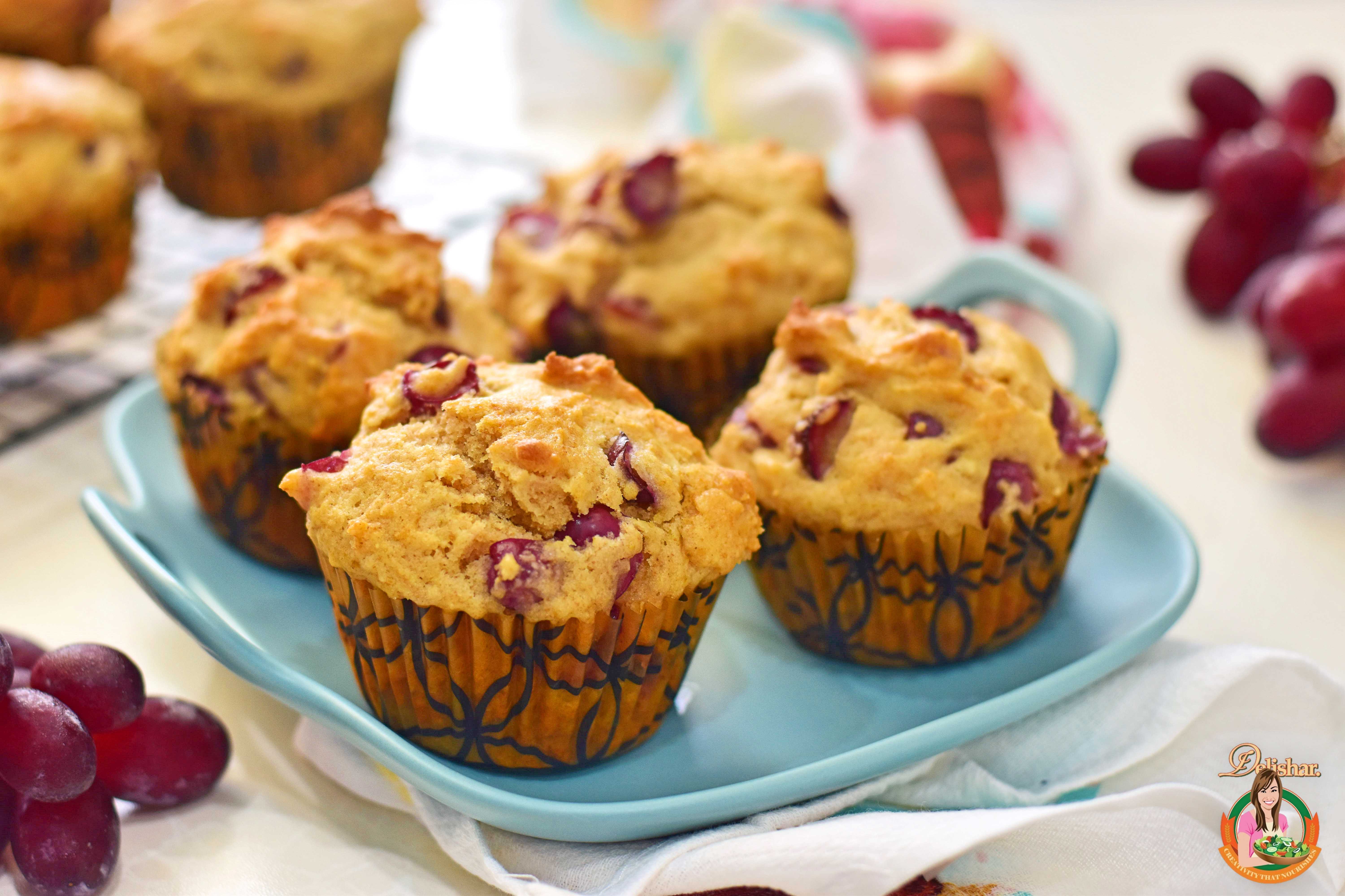 Grape Muffins 2 Delishar Singapore Cooking, Recipe, and Food Blog