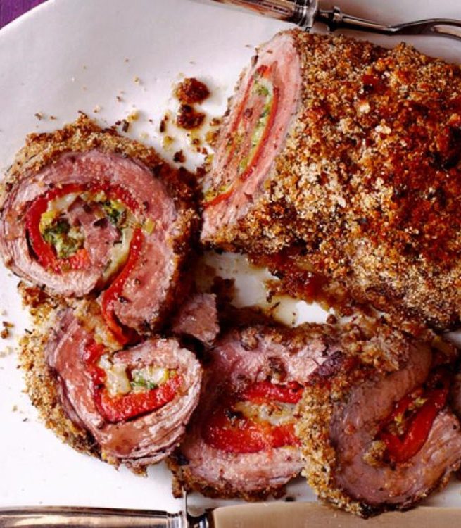 HorseradishCrusted Steak Roulade • Delish Club