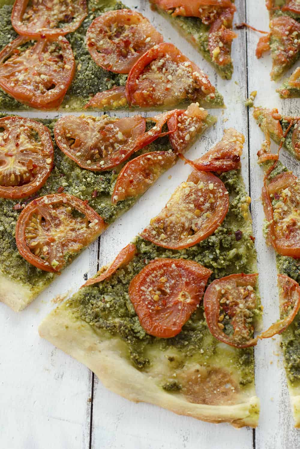 Vegan Pesto and Roasted Tomato Pizza Delish Knowledge