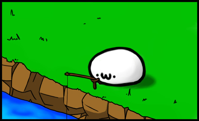 ω・）まんじゅう】 さかな釣り / by爪 ニコニコ漫画