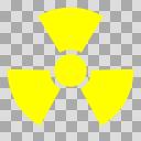 放射線マークイラスト／無料イラストなら「イラストAc」 放射能マーク 透過黄色 - ニコニ・コモンズ