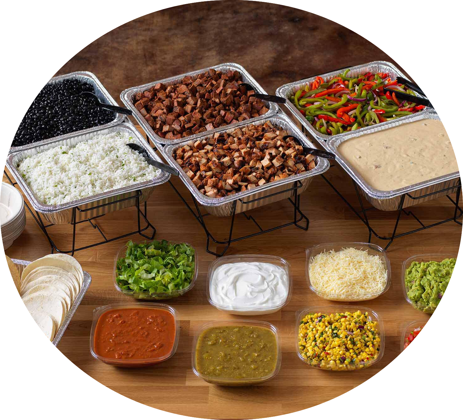 order.deliverAtoZ/Catering Qdoba Mexican Eats Catering, helping