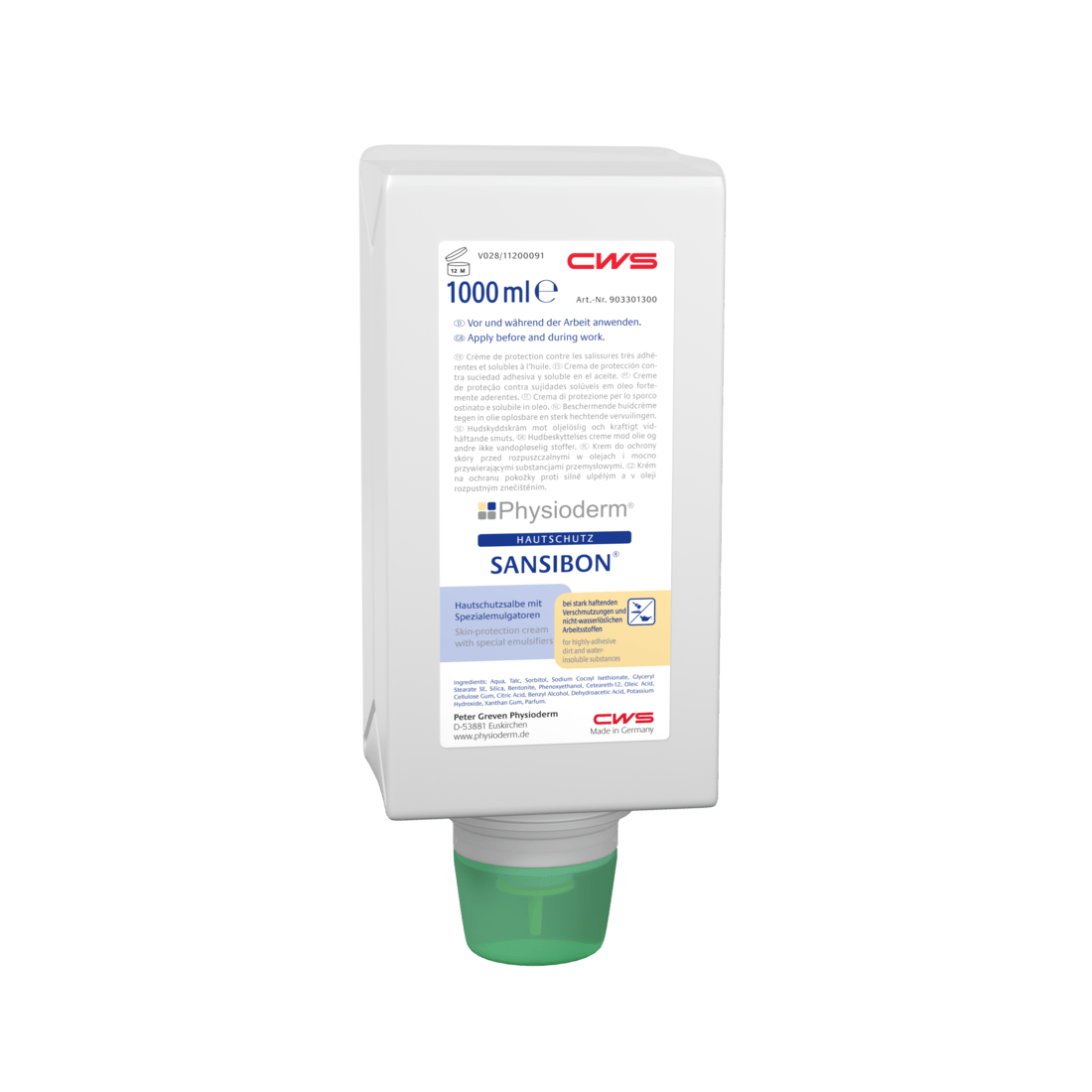 CWS skin protection SANSIBON® 1.000 ml CWS