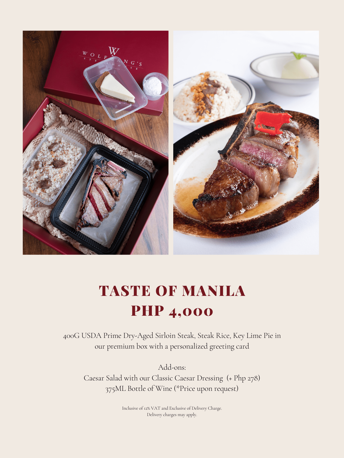 Taste of Manila Wolfgang's Steakhouse by Wolfgang Zwiener