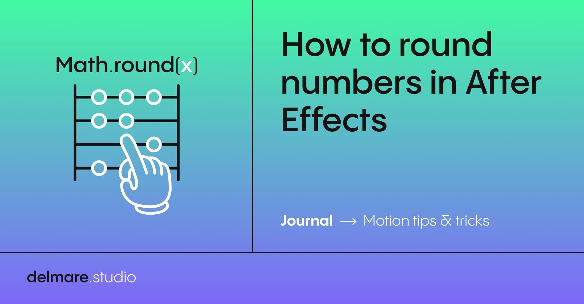 How to round numbers in After Effects Delmare Studio