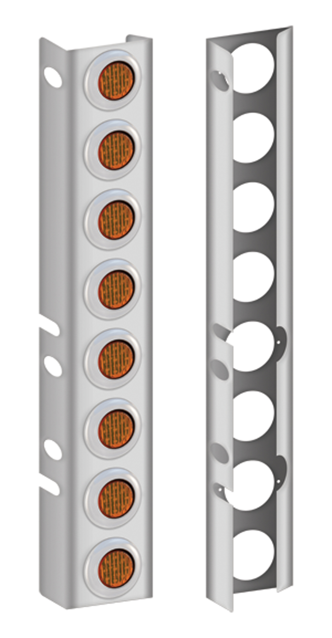 Peterbilt 389 Standard Front Air Cleaner Light Bar with 16 Clear G2