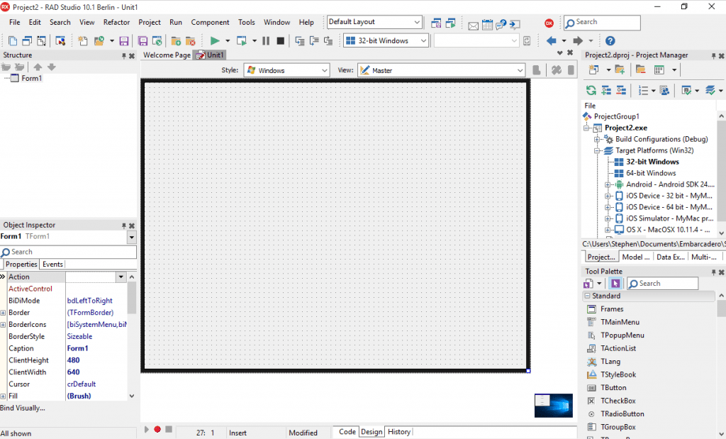 Using the Floating Form Designer in Delphi • DelphiABall