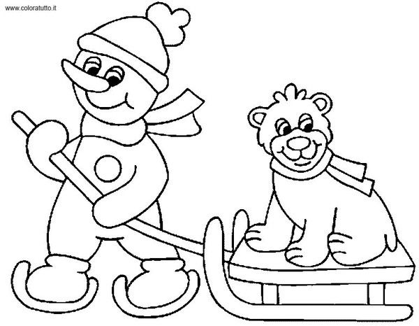 coloriages hiver animaux