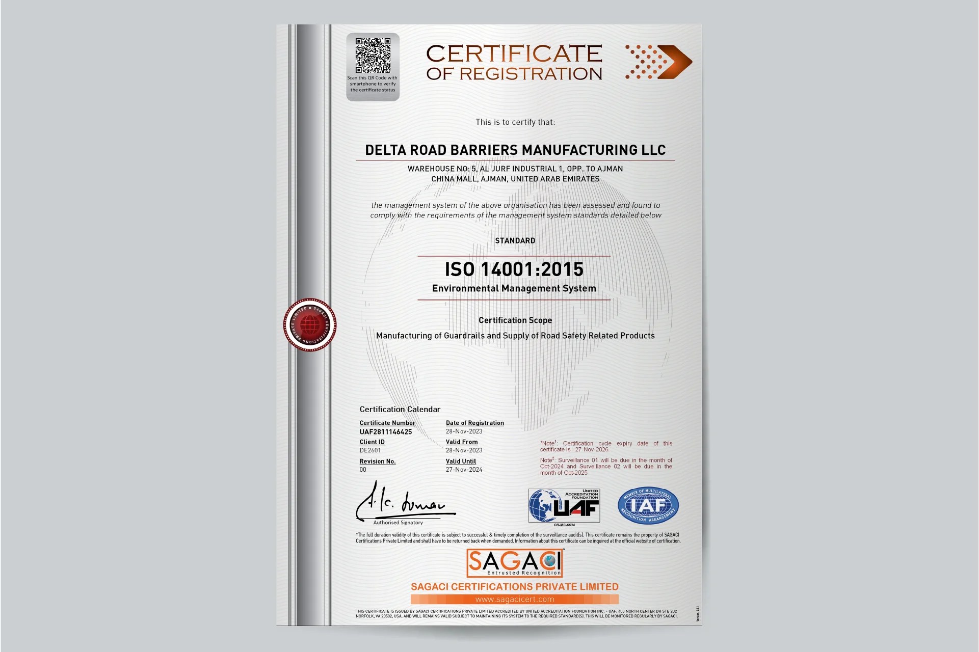 Certification – Delta