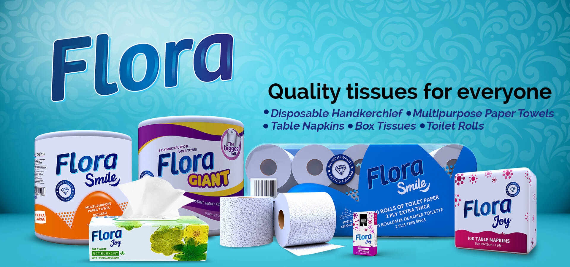 Flora Tissues Quality Paper Tissues Napkins Washing Powder Accra
