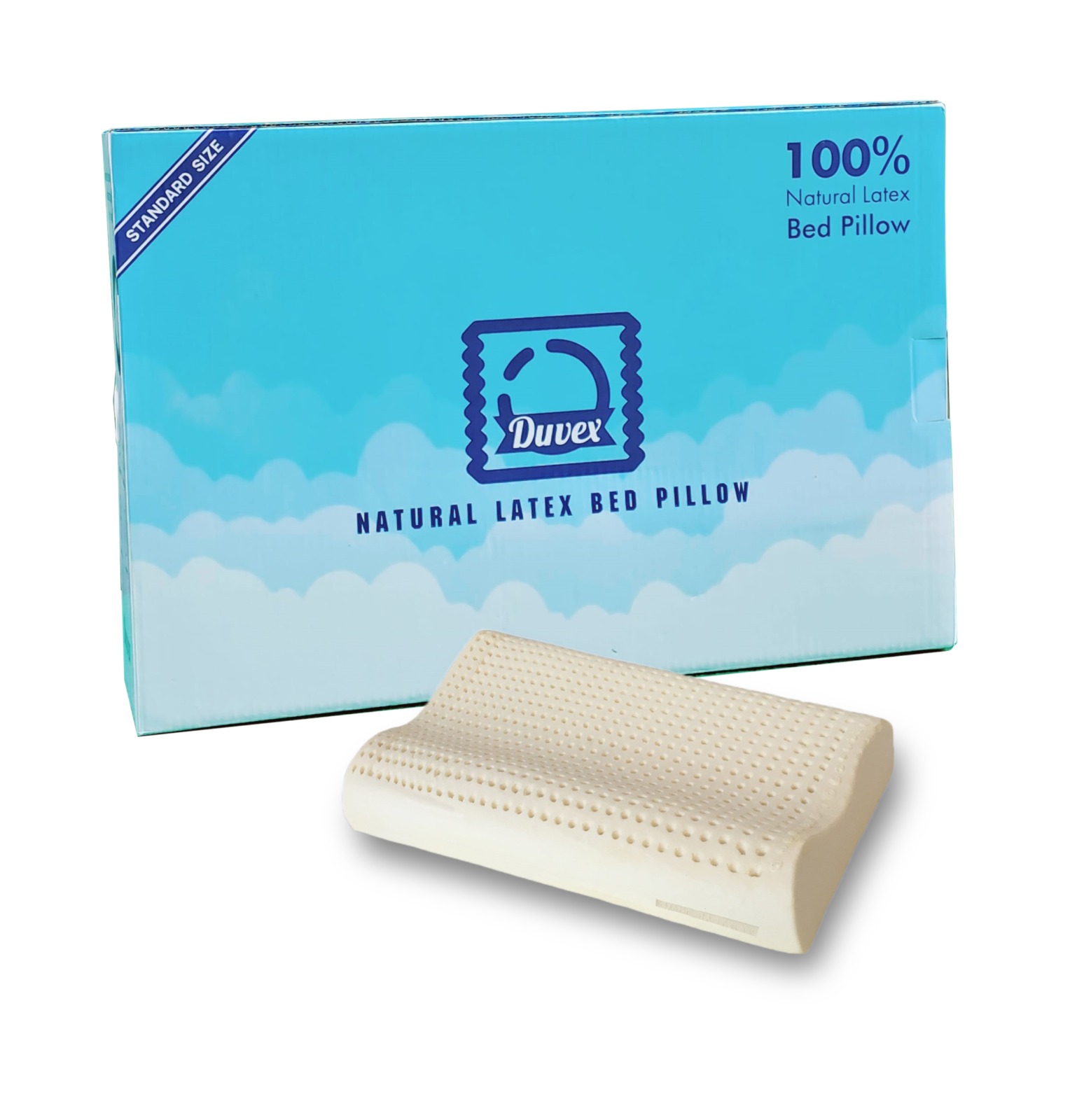 Natural Latex Pillow Contour 58x38 cm