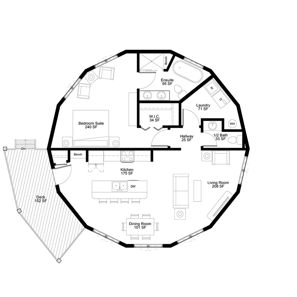 Retreat Floor Plan Custom Prefabricated House Deltec Homes