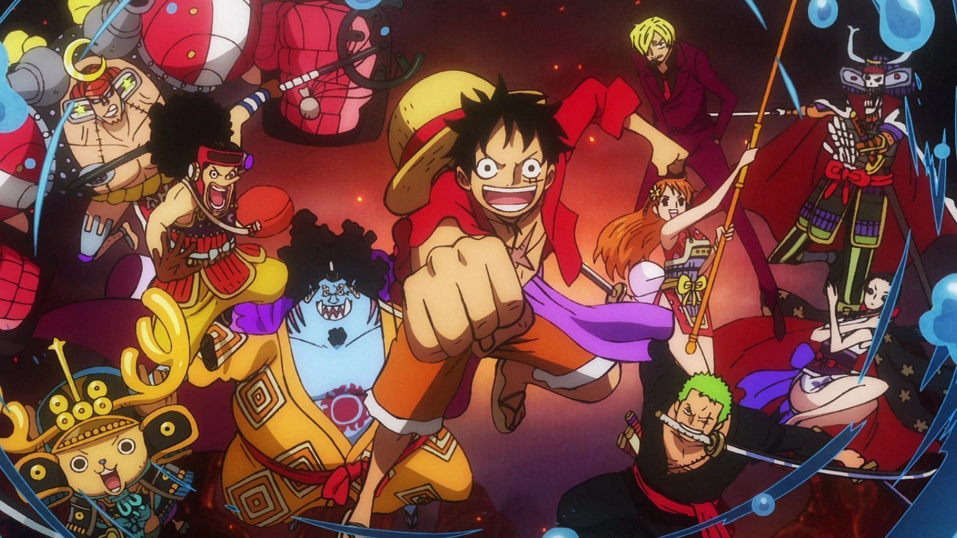 The Straw Hat Pirates as seen in the One Piece anime (image via Toei Animation)
