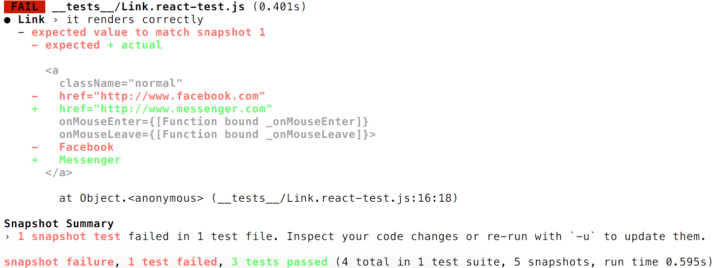 Jest 14.0 React Tree Snapshot Testing · Jest