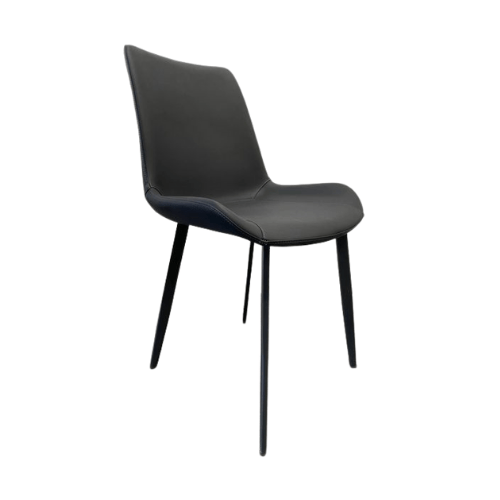 Larin Dining Chair PU Leather Black Colour De'lujo Furniture