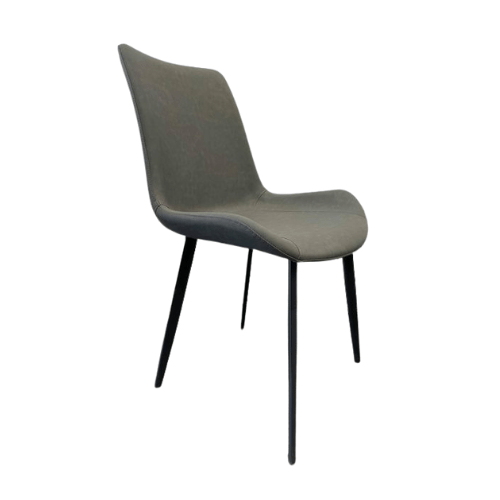 Larin Dining Chair PU Leather Olive Grey Colour De'lujo Furniture