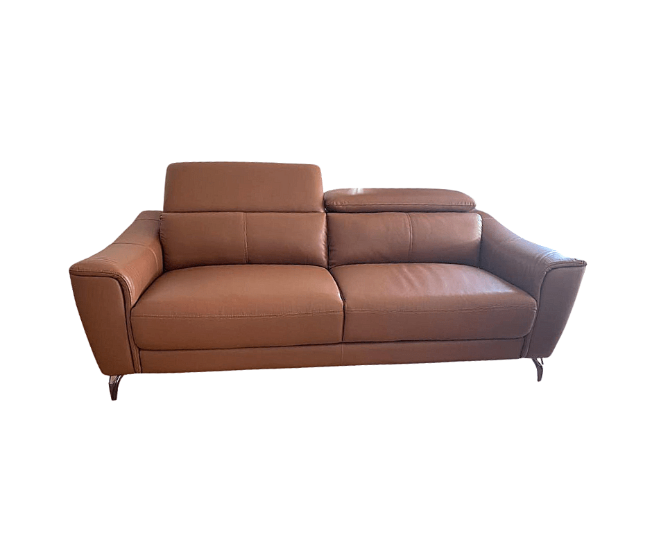 Danis Top Grain Cognac Leather Sofa Set KFROOMS
