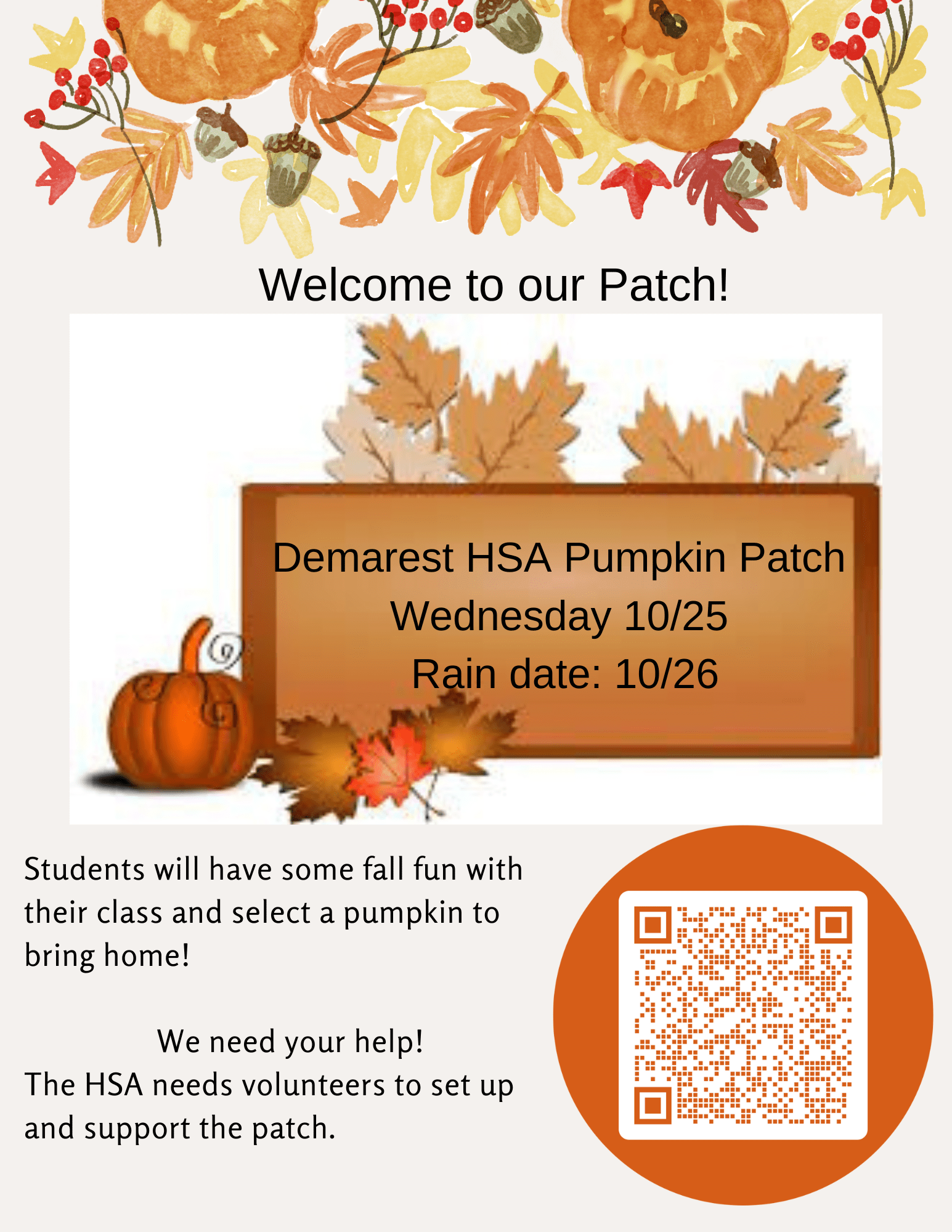 Pumpkin Patch Demarest Home and School Association