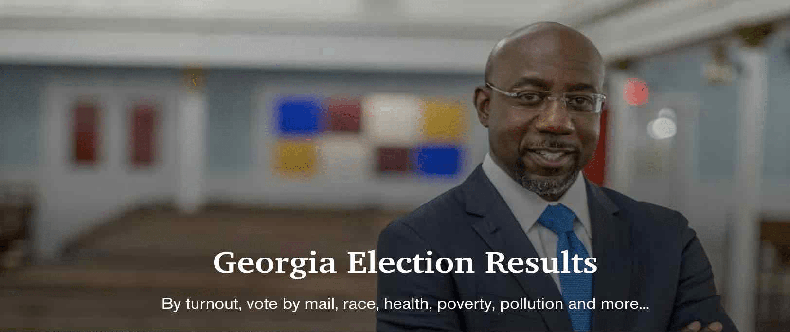election result mapped by turnout, race, poverty, healthcare