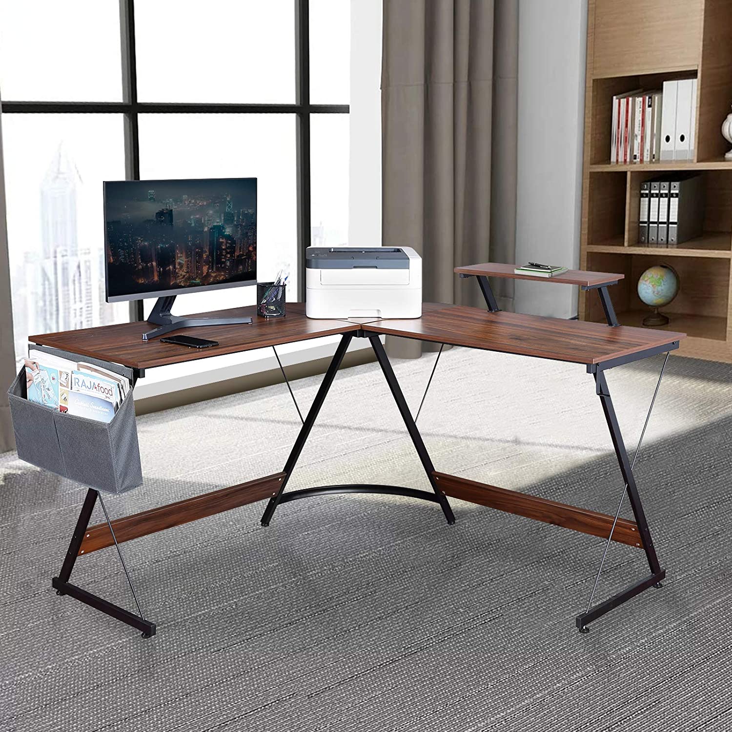 L Shaped Desk Home Office Desk LShaped Desk with Storage Bag LShaped