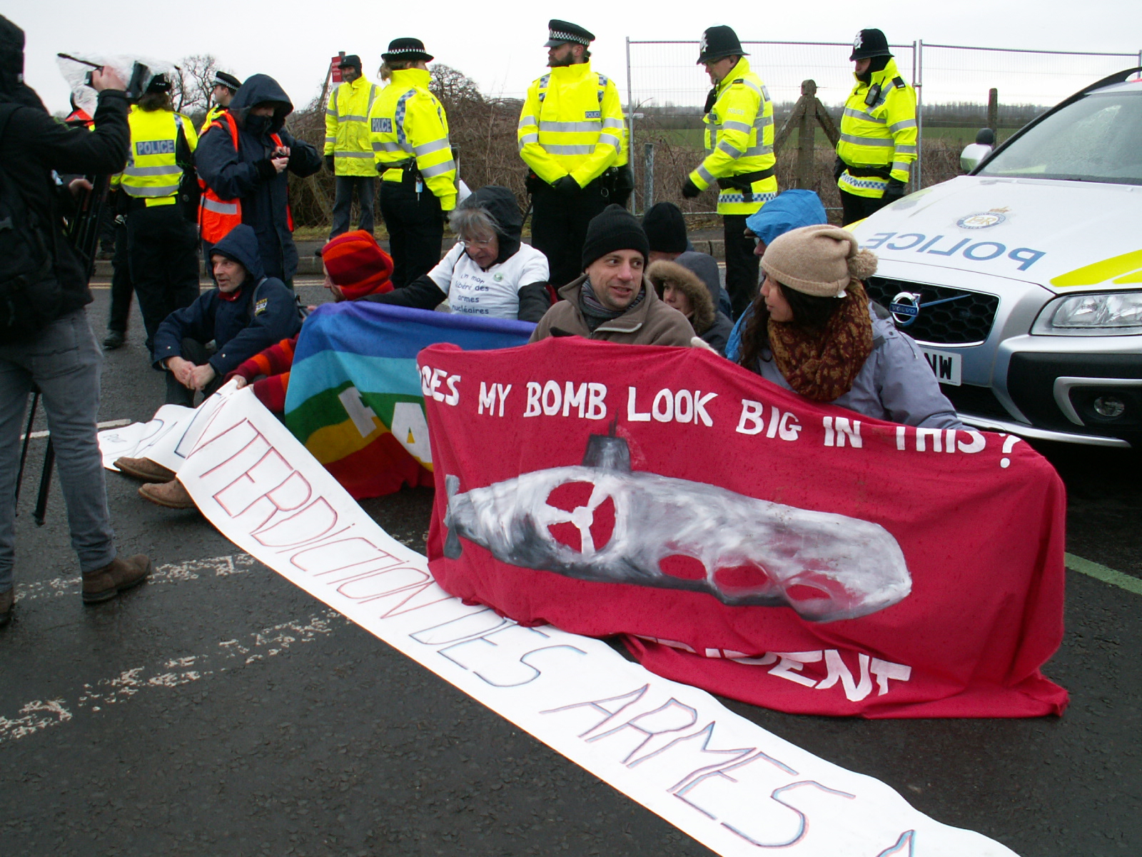 Reports and pictures from AWE Burghfield Global Campaign on Military