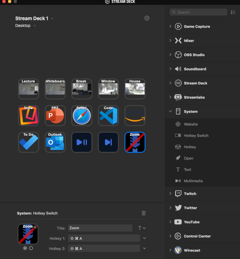 Zoom Mute/Unmute Using Stream Deck Demitasse