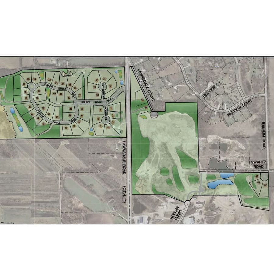 Kohler Ridge Subdivision Lots for Sale in New Berlin Demlang Builders