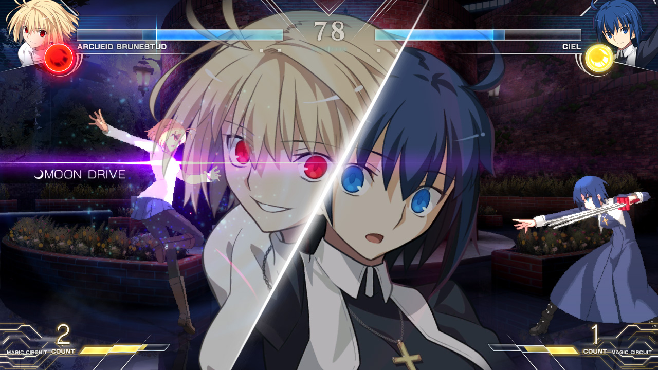 『MELTY BLOOD TYPE LUMINA』のバトルシステム紹介より「ムーンドライブ」の動画が公開。ジャンプや空中ダッシュの回数増加などの効果を得ることが可能 でもにっしょん