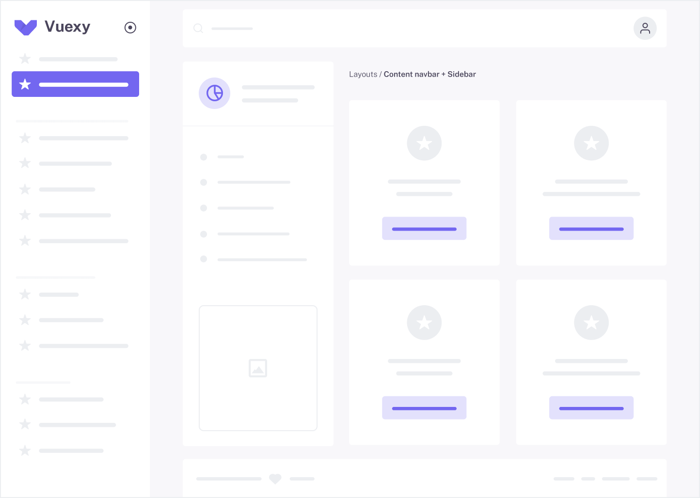Content navbar + Sidebar Layouts Vuexy Bootstrap Admin Template