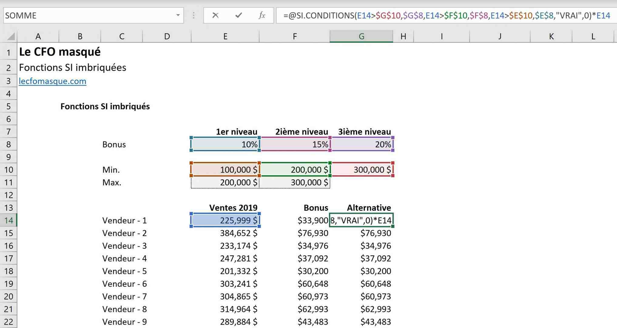 Comment copier une formule sur plusieurs cellules ? Wordexcel