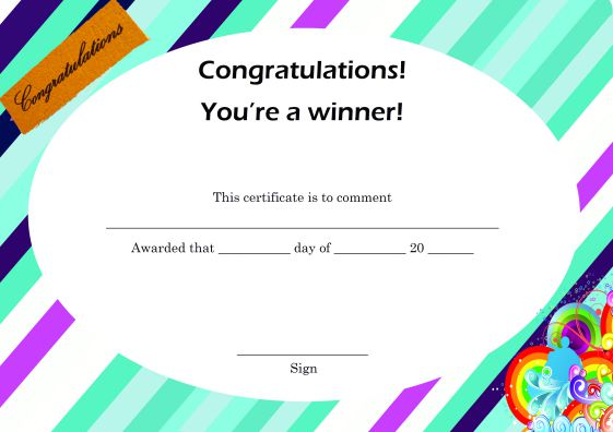 Winner Certificate Templates | 13+ Free Word, Excel & PDF Formats