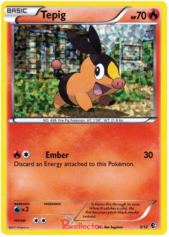 Tepig McDonalds Collection (2011) 3 Pokemon Card