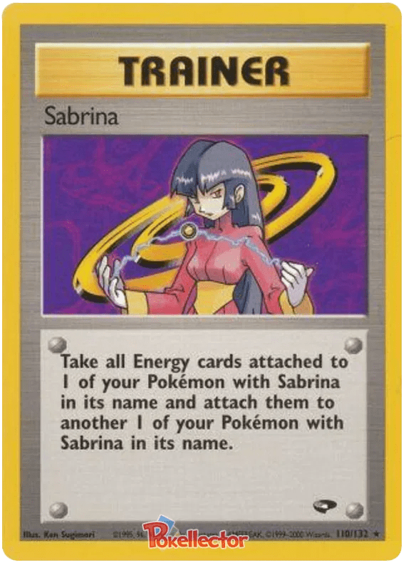 Sabrina Gym Challenge 110 Pokemon Card
