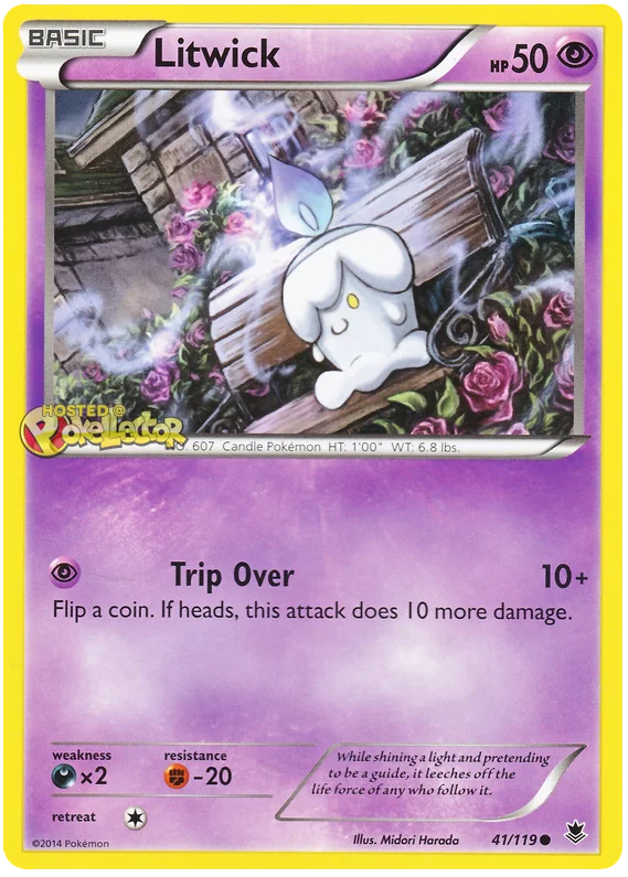 Litwick Phantom Forces 41 Pokemon Card